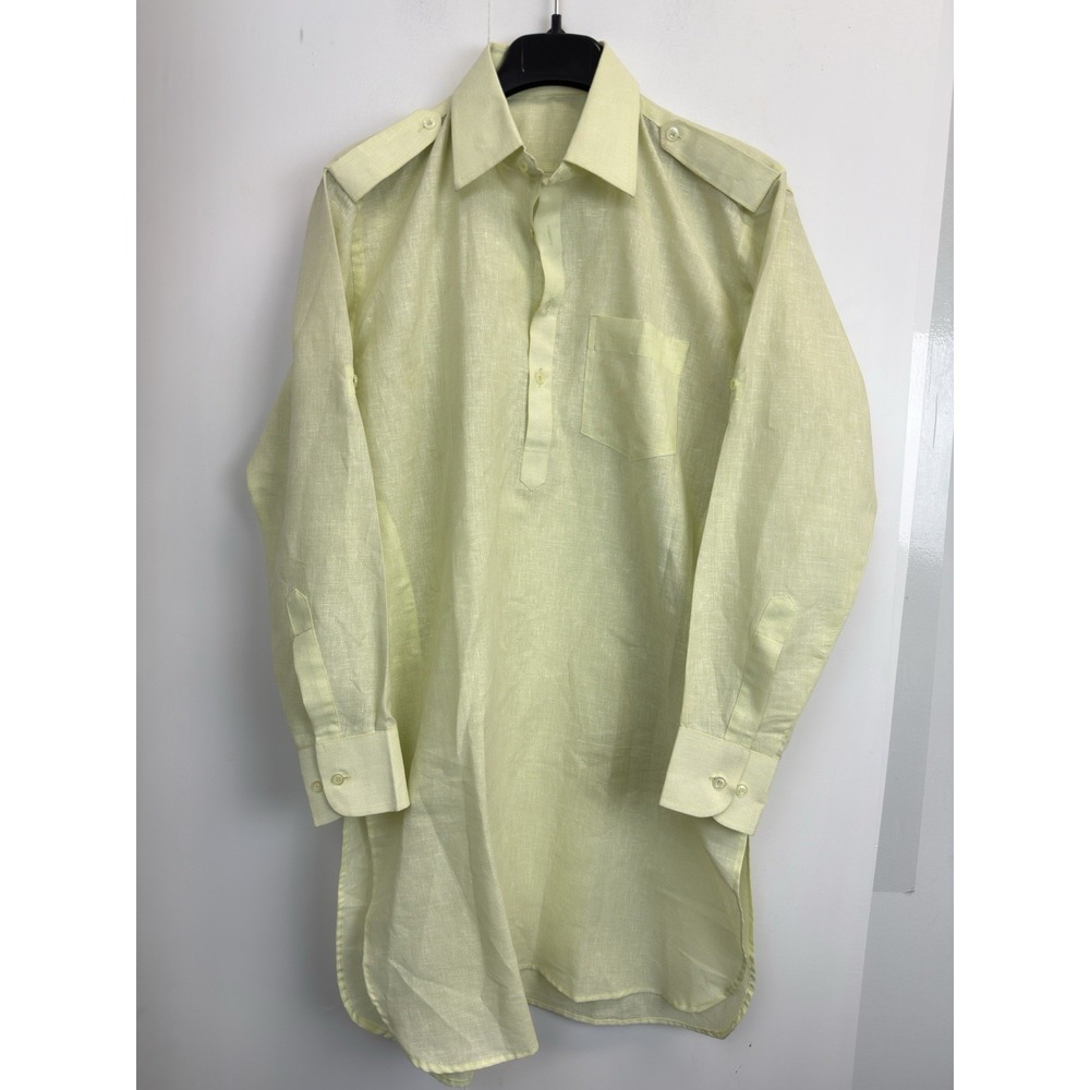 Men's Size M 54/22 Sage Green Traditional Kurta Religious Long Shirt
